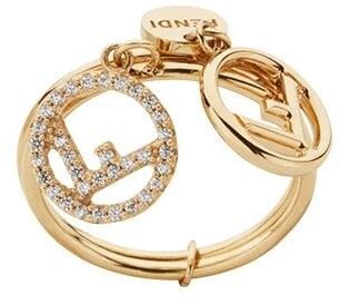 fendi double logo charm ring|FF Diamonds Charm .